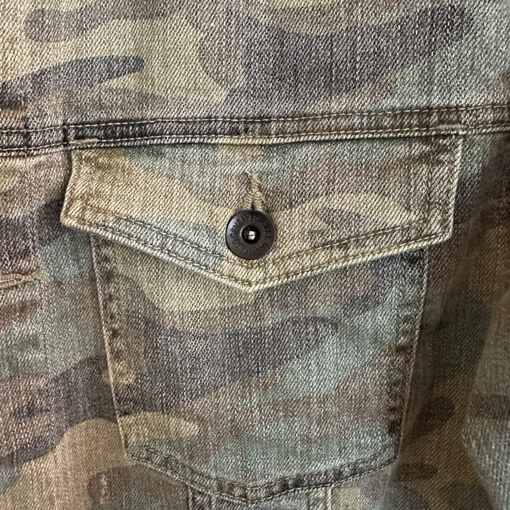 7 For All Mankind Green and Brown Military Field Jacket - Picture 3 of 3